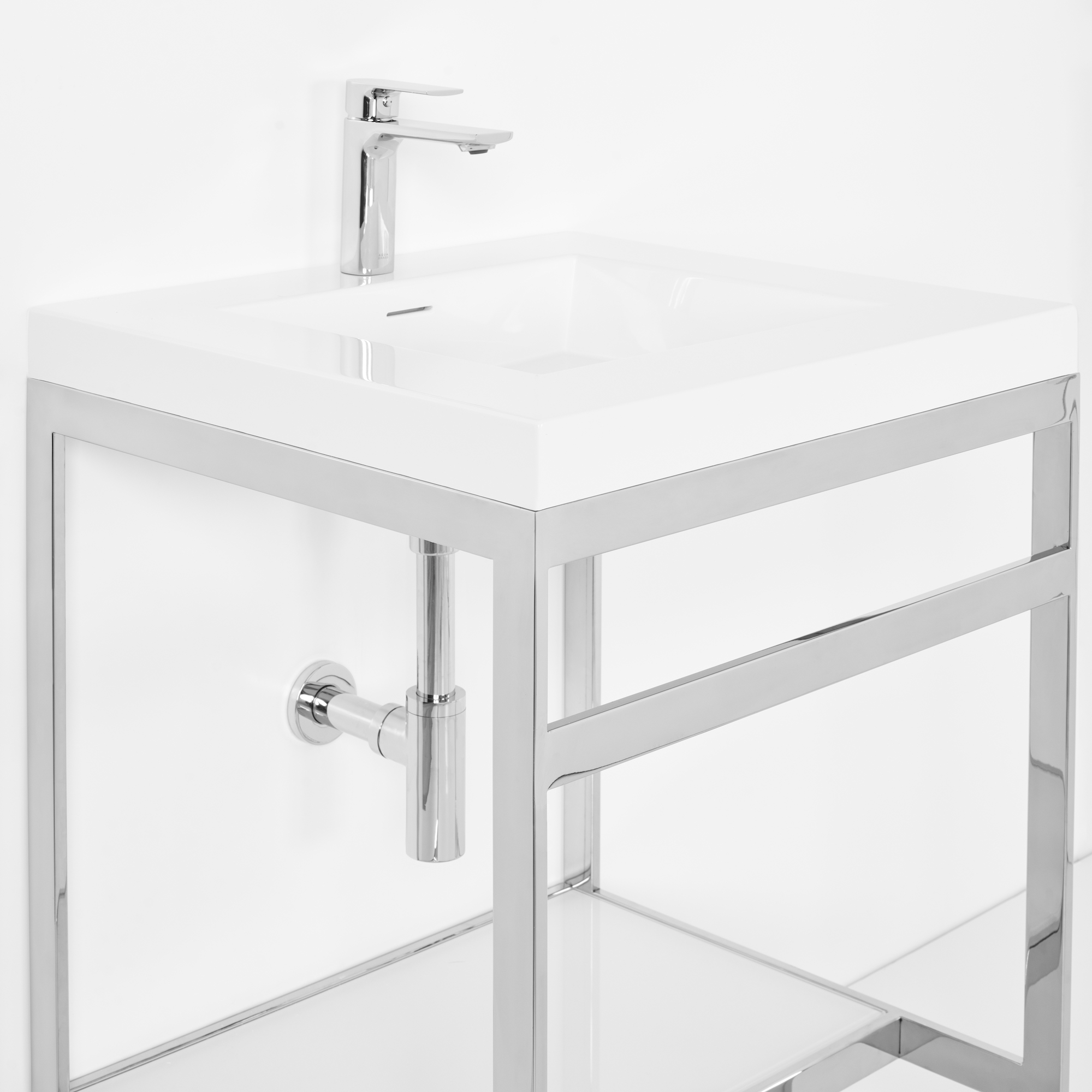 Single sink console final design steel frame
