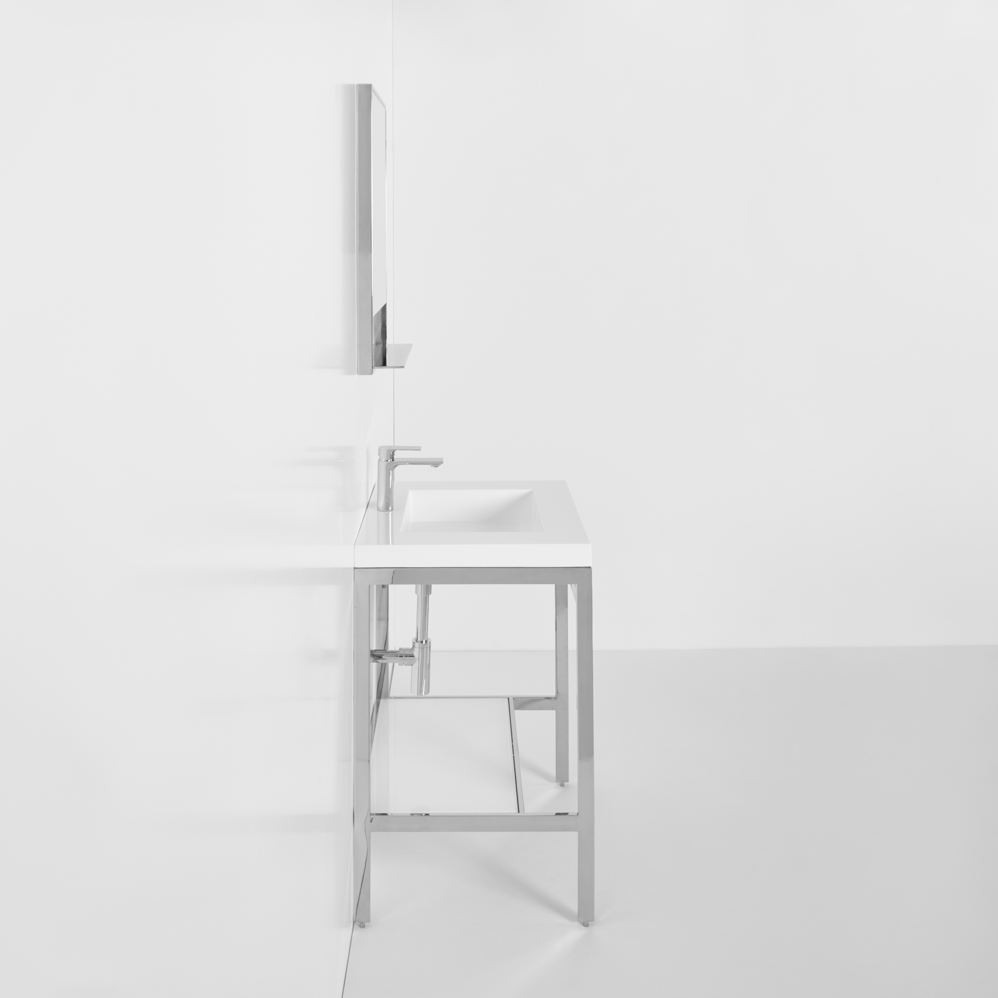 Single sink console final design steel frame