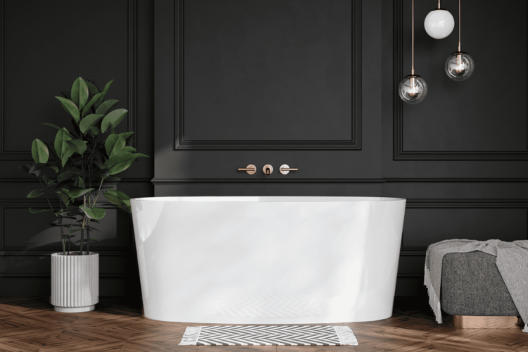 Designer white high gloss freestanding bathub by stage.wetstyle.com