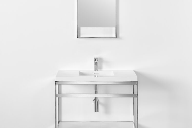 OTL-162_1 single sink console wall mounted stainless stell